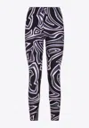 Pucci Abstract Pattern Stretch Fit Trousers In Animal Print
