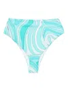 Pucci High-waist Bikini Bottoms In Blue