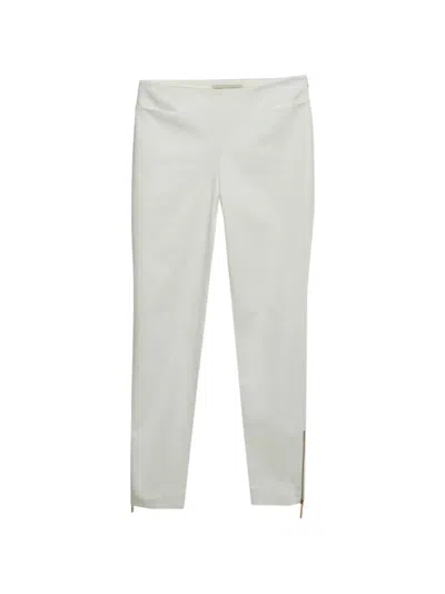 Pre-owned Pucci High-waisted Gabardine Trousers In White