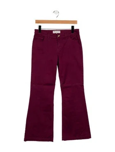 Pre-owned Pucci High-rise Flared Jeans In Burgundy