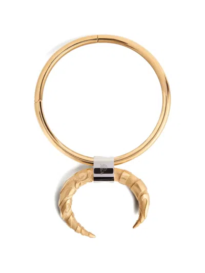 Pucci Horn-textured Necklace In Gold