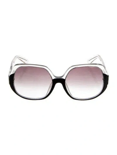 Pre-owned Pucci Interlocking Cc Logo Oversize Sunglasses In Clear