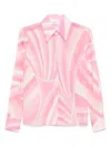 Pucci Iride-print Cotton Muslin Button-down Blouse In Multi