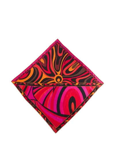 Pucci Iride And Marmo-print Silk Carrè In Multi