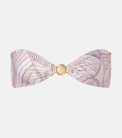 Pucci Iride Bandeau Bikini Top In Pink