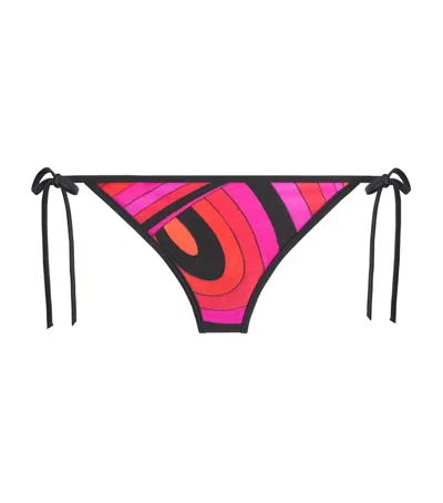 Pucci Iride Bikini Bottoms In Red