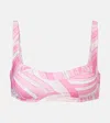 Pucci Iride Bikini Top In Animal Print