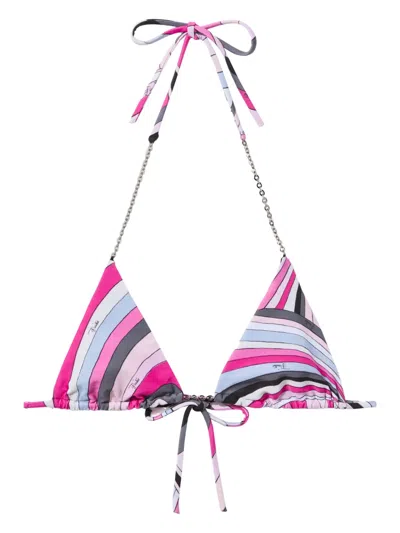 Pucci Iride Bikini Top In Black