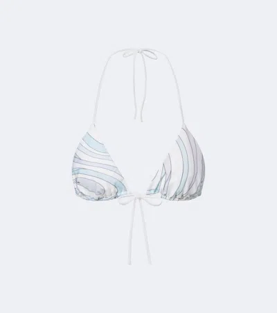 Pucci Iride Bikini Top In Blue