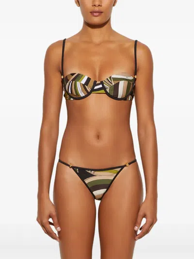 Pucci Iride Bikini Top In Green