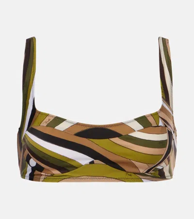 Pucci Iride Bikini Top In Multicoloured