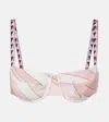 Pucci Iride Bikini Top In Pink
