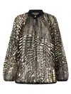 Pucci Sheer Blouse With Long Sleeves And Sequins In Black