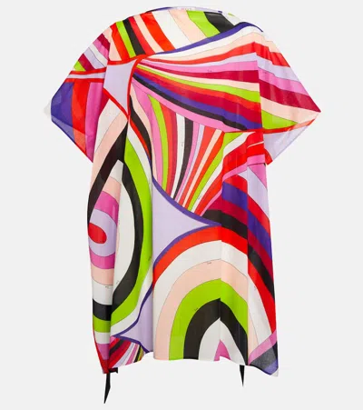 Pucci Printed Cotton Kaftan In Multicolor