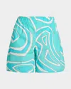 Pucci Iride Cotton Pull-on Shorts In Multi