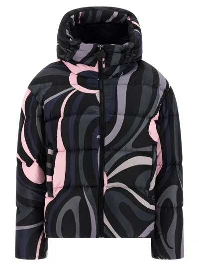 Pucci Iride Down Jacket In Black