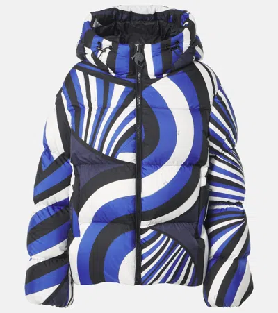 Pucci Iride Down Jacket In Blue