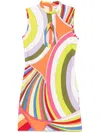Pucci Iride Cutout Crêpe Minidress In Orange