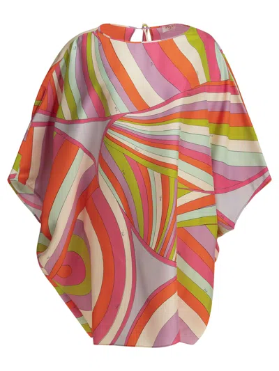 Pucci Iride Printed Kaftan Dress In Multi