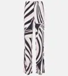 Pucci Iride Jersey Satin Straight Pants In Multicoloured