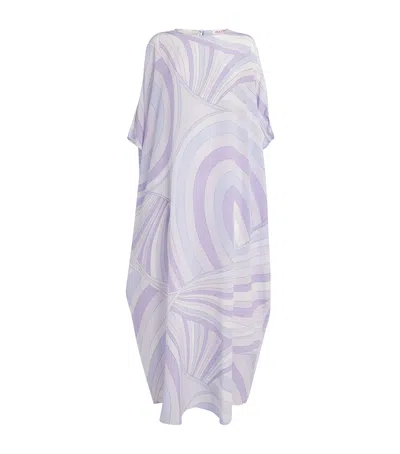 Pucci Iride Kaftan Maxi Dress In Purple