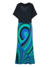 Pucci Iride Maxi Dress In Blue