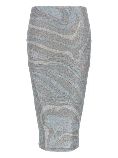 Pucci Midirock Im Metallic-look In Gray
