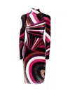 Pucci Thigh-length Printed Velvet Dress In Multicolour