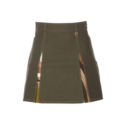 Pucci Iride Mini Skirt In Green