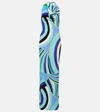 Pucci Long Dress With Geometric Pattern And Halter Neck In Blue