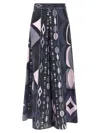 Pucci Geometric High Waist Wide Leg Trousers In Multi