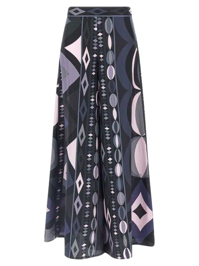 Pucci Iride Pants Multicolor In Blue