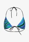 Pucci Iride Baby Bra Bikini Triangle Top In Multicolor