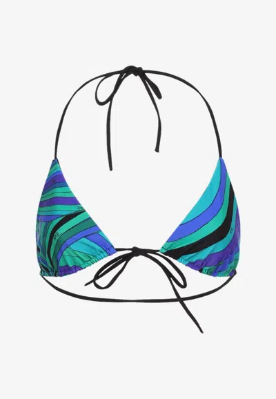 Pucci Iride Pattern Bikini Top In Multicolor