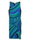 Pucci Iride-pattern Midi Dress In Green