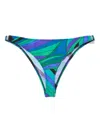 Pucci Iride-print Triangle Bikini Bottom In Green