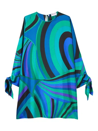Pucci Swirl-patterned Tunic In Green