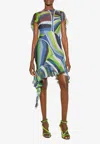 Pucci Iride Printed Silk Chiffon Midi Dress In Multicolor