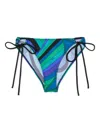 Pucci Iride Pattern Bikini Bottoms In Blue
