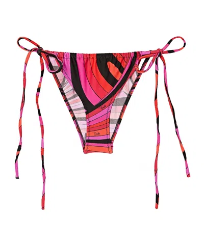 Pucci Iride-print Tie-side Bikini Bottoms In Multi
