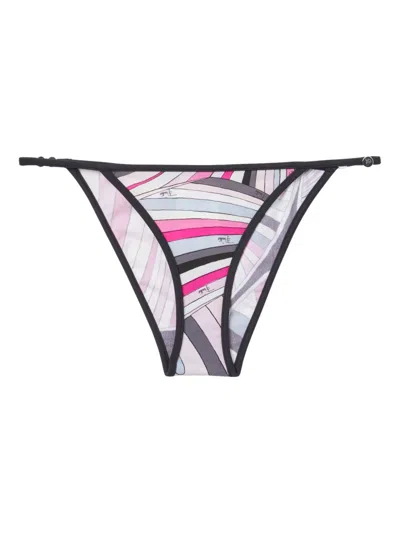 Pucci Iride-print Bikini Brief In Pink