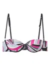 Pucci Iride-print Bikini Top In Pink