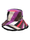 Pucci Iride-print Bucket Hat In Purple