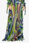 Pucci Iride High Rise Silk Chiffon Maxi Skirt In Multicolor