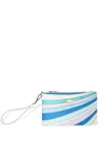 Pucci Iride-print Clutch Bag In Blue