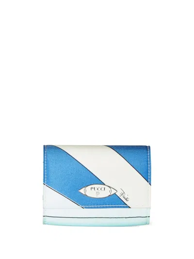 Pucci Iride-print Coin Purse In Blue