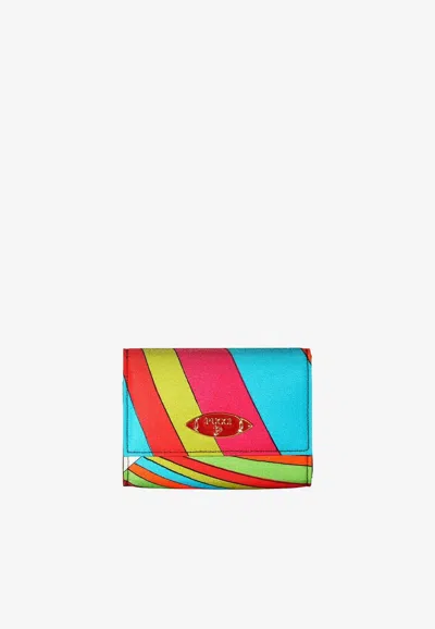 Pucci Iride Print Coin Wallet In Multicolor