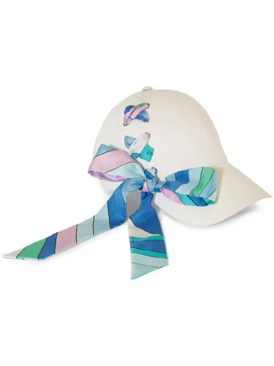 Pucci Iride-print Cotton Cap In White
