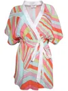 Pucci Iride-print Cotton Dress In Orange