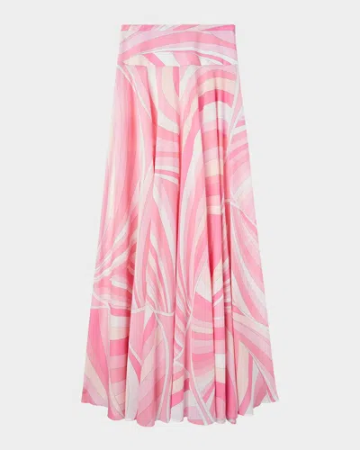 Pucci Iride-print Cotton Muslin Maxi Skirt